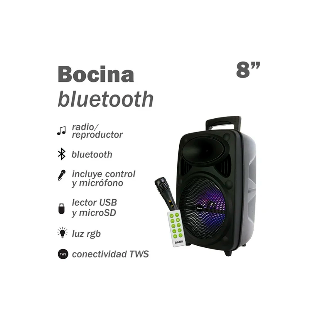 Bocina Bluetooth 8"